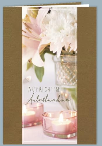 Trauerkarte, Karte zum Abschied, Trost, Beileid, Kondolenz, Blume,