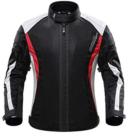 Hcclijo Motorradjacke Herren Sommer Urban Commuter Jacke Motorrad Atmungsaktive Racing Reitbekleidung Red L