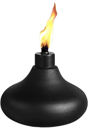 Torcia da Tavolo in Metallo, Torcia Ricaricabile - Contenitore di Ricarica Lanterna da Tavolo Torches Citronella Ricaricabile | Torcia Fiamma Torcia Patio Metallo Torcia Contenitore di Ricarica