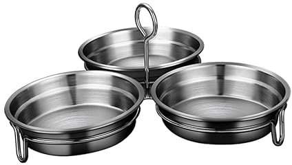 Amosfun Cuociuova in Acciaio Resistente Stampo Per Bollire Le Uova Teglia Per Cuocere Le Uova in Camicia Da Cucina Manico Centrale Protettivo