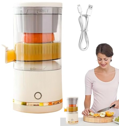 Tuxuseo Presse-agrumes électrique, presse-agrumes électrique | Presse-jus d'orange, séparation automatique, presse-fruits,Presse-agrumes portable, presse-agrumes orange 7,4 V pour agrumes, citron,