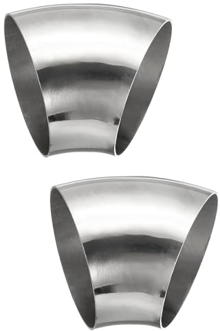 PATIKIL 2 Stück Edelstahl Rohrbogen 45 Grad Bogen, 76mm ID Stahl Auspuffbogen Auspuffrohrverbinder Edelstahlbogen 304 Edelstahl Rohr für Auspuffrohr Treppengeländer Auto HVAC