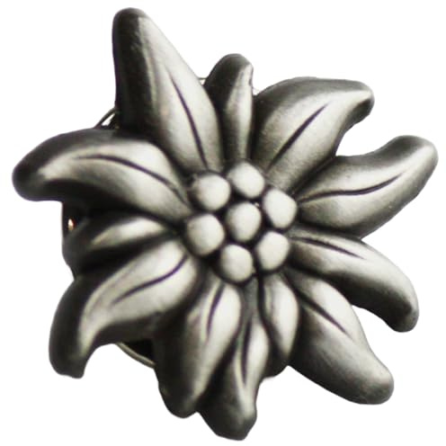 Bavarian Caps Pin Anstecknadel, Edelweiß, A4