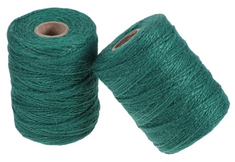 OSALADI 2 Spago di Juta Verde Naturale per Giardinaggio Confezioni Regalo e Decorazioni Natalizie Cordino Flessibile per Progetti Te e Legatura Piante