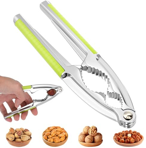 LXUEJIE Nutcracker, Nut Crackers Heavy Duty Walnut Nut Opener with Non-Slip Handle, Multifunctional Nut Cracker for Pecan Walnut Almonds, Hazelnuts, Pistachios