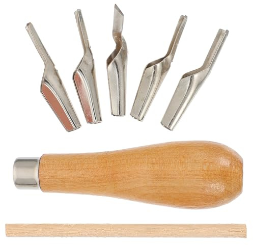 MAGICLULU Juego de Espátulas Herramienta para Alisar y Mezclar Pintura en Acero Inoxidable y Madera para Pintar Set de 1 en Cerámica y Tela