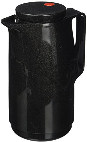 ROTPUNKT Isolierkanne 1L - Premium Kaffekanne Made in Germany I Hält bis zu 24 Std heiß I Warmhaltekanne für Kaffee und Tee (Maxima 760, Sparkling Black)