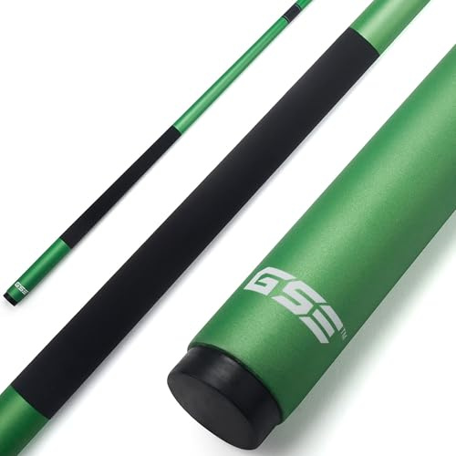 GSE Games & Sports Expert GSE Billardqueue-Stick Aus Fiberglas, Graphit, Verbundwerkstoff, Für Änner/frauen, Billardqueue, Haus Oder Gewerbliche Nutzung / Bar, Mattgrün, 510 G, M | 12,7 mm Lederspitze, 3/8-10 Edelstahl-Gelenk, Pool-Queue-Sticks für Erwachsene, Männer/Frauen, Haus oder gewerbliche / Bar