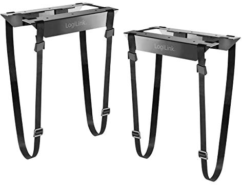 Logilink EO0009 Einstellbare Untertisch PC-Halterung mit Gurt 2er Set