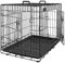 Feandrea Hundekäfig, Hundebox, zusammenklappbar, transportabel, 2 Türen, 122 x 74,5 x 80,5 cm, schwarz PPD48BK