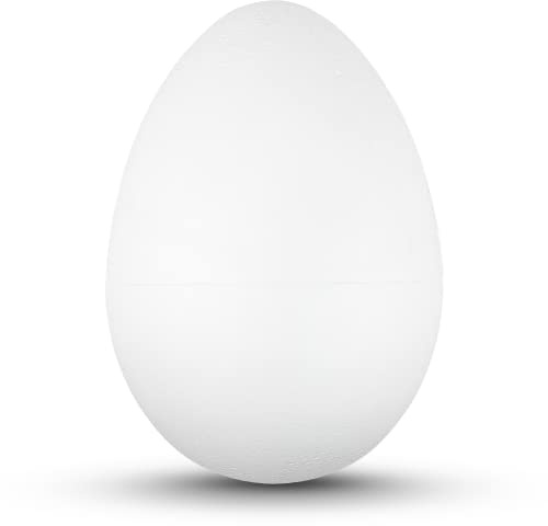 Netuno 5 Stück Styroporeier 15 cm Eier aus Styropor weiß Ostern DIY Basteln Modellieren für kreative Dekoration und Geschenkideen