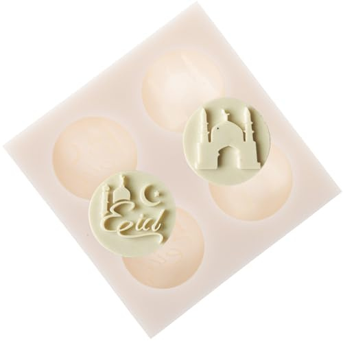 PRETYZOOM Ramadan Silikonform Silikon Fondant Formen 3D Backform Antihaft Kuchenform Muslimische Schokoladenform Gießform für Seifen Schokolade Cupcake Mousse Pudding Eid Mubarak Dekoration