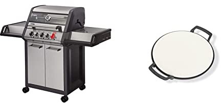 Enders Gasgrill MONROE PRO 3 SIK TURBO, 3-Brenner mit Kocher, Backburner-Infrarotbrenner, PanoVision Sicht, Guss-Rost, TURBO ZONE, HEAT RANGE Brenner und SIMPLE CLEAN #8376 & SWITCH GRID Pizzastein