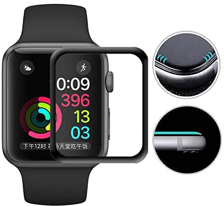 LucBuy 2 Piezas Protector de Pantalla para Apple Watch Series 4/5/6/SE 40MM, HD TPU Film Protección de cobertura Total con Borde Curvo 3D Resistente a Los Arañazos para iWatch (Series 4/5/6/SE, 40MM)
