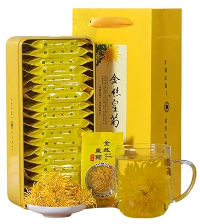 Zercumm Huangshan Big Flower Chrysanthemum Tea 20Pcs One Cup Simple Pack Chrysanthemum