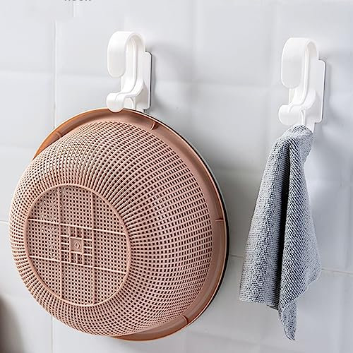 SPXTOM Double Layer Washbasin Hook, 2 pcs Washbasin holder, Plastic Waterproof, not easy to fall off, for Kitchen Washroom Bathroom