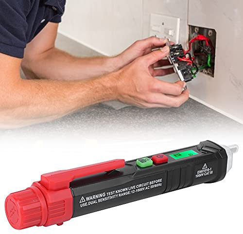 Tester di Tensione Tester a Penna Cercafase Rilevatore di Tensione Senza AC12-1000V Indicatore di Rotazione Trifase Tipo di Penna Test Interruttori Automatici di Tensione CA con