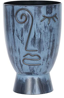 Head Planter Pot Face - Suckulenta Krukor Face Blomkruka, Söta metallkaktusplantor med dränering, Nyhet Trädgårdsdekoration, Present for kvinnor och man/348