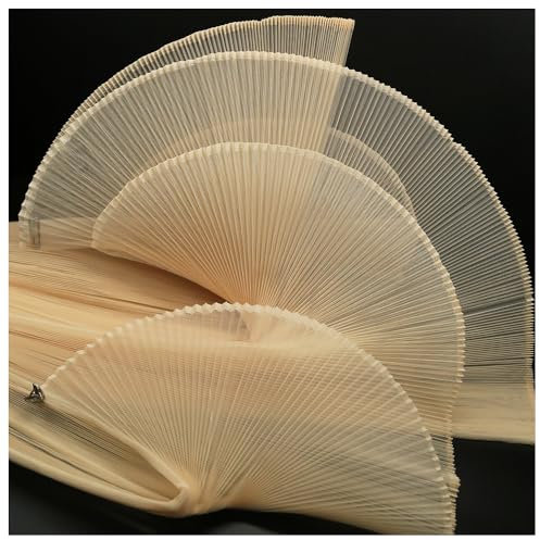 MFfly 100% Polyester Hellgelb Plissee Blume Mesh Stoff 1m x 159cm Stretch Dekostoff