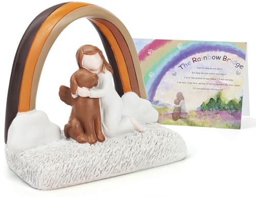 HYEIOL Hund Engel Figur, Engelsfiguren für Hunde, Andenken an Verstorbenen Hund, Erinnerung Hund, Deko Hund Ornament, Hund Freundschaft Gedenkstätten, Geschenk für Hundeliebhaber, Trost Geschenke