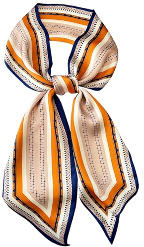 Hioyiwse Head Scarf Hair Neck Scarves For Women Purse Bag Scarfs For Handbags Silky Long Thin Satin Headscarf Fashion Lightweight 59 * 5.9inch B20