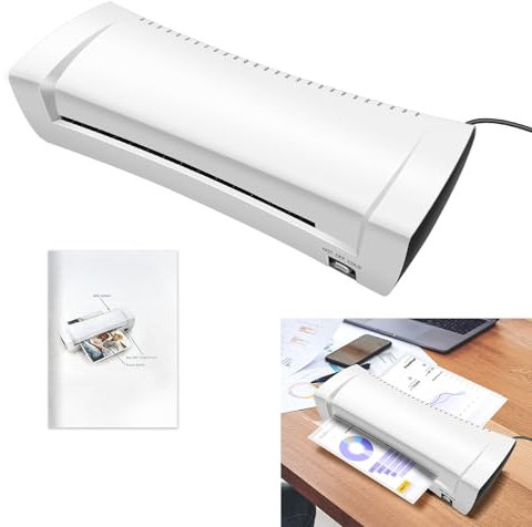 VickyHome Laminiergerät A4, 80-125 Micron laminierfolien Set, A4 Thermo- und Kaltlaminiergerät mit 9 Zoll Heiß und KaltLaminiergerat Set für Büro Zuhause Schule