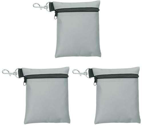PATIKIL Golftee-Tasche, Reißverschluss, Golfballtasche mit Metall-Karabiner-Klammer für Herren, Wertsachenhalter