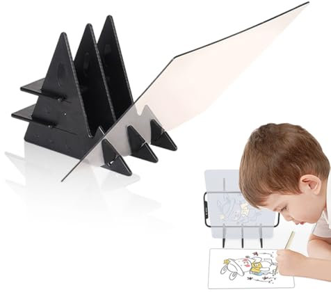 WUSJCOF Optisches Bild Zeichenbrett für Handy Tablets, Leichtes Kopierbrett, Tragbares Optischer Reflexion Zeichenbrett, Skizzierwerkzeug für Kinder Studenten Künstler (13,5x20cm)