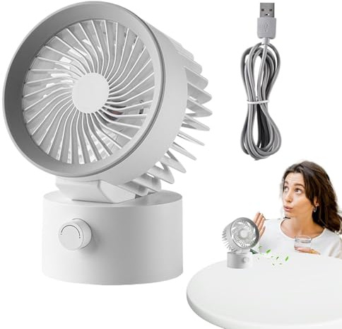 Ventilador USB para escritorio, ventilador de escritorio USB - Potente ventilador de escritorio USB portátil - Dispositivo de refrigeración de cámara para oficinas, dormitorios, oficinas y mesitas de