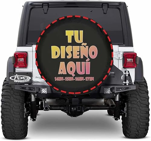 Personalizada Funda Rueda Repuesto 4x4 Cubiertas de Neumáticos Personalizado Fondo con Foto Texto Cubiertas de Rueda de Repuesto Impermeables a Prueba de Polvo Aptas 14 Pulgadas