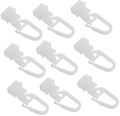 FUNNETOYU 36 Ganci Per Tende in Plastica Per Binario Gancio Per Puleggia Per Tende Da Doccia e Gazebo Resistenti All’umidità e Facili Da Installare Per Bagno e Spogliatoio