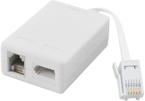 ADSL Filter Microfilter for Phone/Broadband BT Plug to ADSL RJ11 | Broadband Internet Microfilter Splitter Connector, Internet and Telephone Splitter for BT Sky Talktalk Wifi Modem Fax