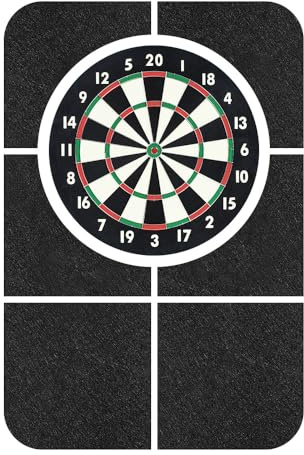 XEERUN Darttavla väggskydd, 60 x 90 cm dart väggskydd, dart surround, väggkantskydd för dartboard, darttavla skyddsring, filt, självhäftande, kan skydda väggar, svart