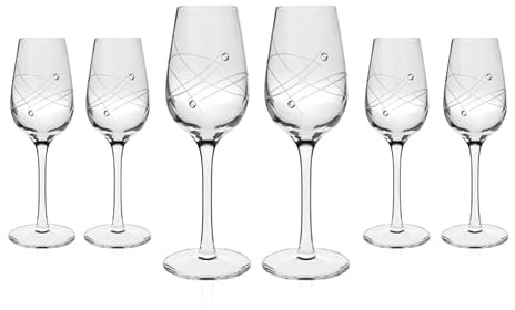 Celebration Likörgläser 6er Set 75 ml mit Dekor 27181, mit Kristallen