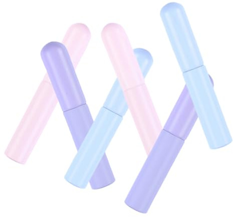 TOPPERFUN 6 pezzi Pennelli Lip Brush in Silicone da Testine Morbide e Precise per Trucco Labbra Multiuso Portatile con Design