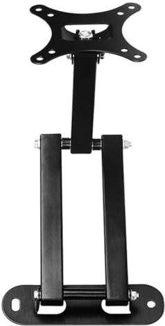 TOGEVAL Fixed Tv Wall Mount Bracket for LCD LED Monitors Tilt Angle High Grade Steel Support with Pattern Cable Concealment Load Capacity Black