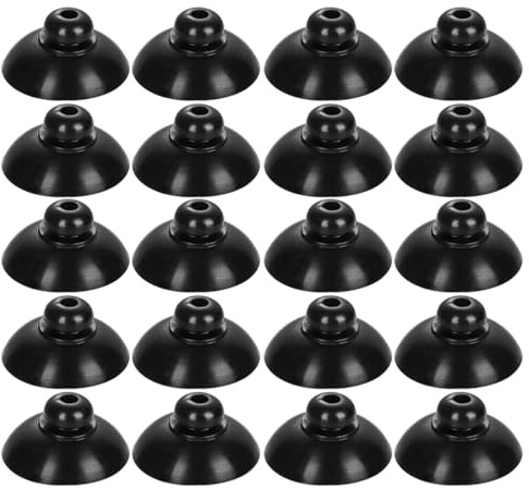 UIEXEA Saugnapf Aquarium Saugnapf für Aquarium Schwarz Gummi Saugnapfe Clip für Saugnäpfe Heizung Beleuchtung Rohre Pumpe, 20 Stück
