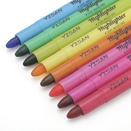 YISAN Gel Textmarker, Bibelmarker Stifte, Bibel Highlighter, Markerstifte | Gel Highlighter Bible Marker Bibel Stifte 8 Farben,70665