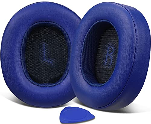 SOULWIT Cuscinetti Auricolari Ricambio per JBL E55BT Cuffia, Padiglioni Cuffie con Pelle Proteica Più Morbida - Blu