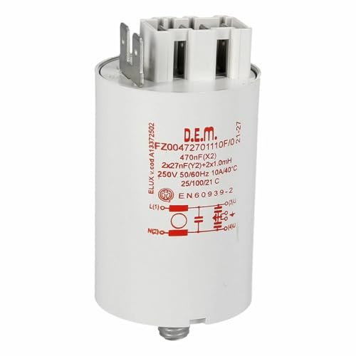 LUTH Premium Profi Parts Entstörfilter 10A kompatibel mit AEG Electrolux 379274000/7 3792740007 3561831615 Küppersbusch 437272 für Waschmaschine Waschtrockner