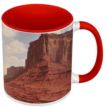 Fabulous Mug de Couleur Qualité Premium Rouge - Monument Valley Arizona Etats Unis Paysage Sauvage - Tasse avec anse et intérieur de couleur
