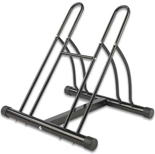 Taylor & Brown Double Heavy Duty Twin Bike Bicycle Floor Parking Stand Holder Storage Rack Reversible Mountain Bikes Kids Indoor Outdoor Home Garage Shed
