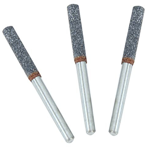 Afilador de Motosierra de Diamante de 4mm y 5/32 Pulgadas, Herramienta de Afilado de Limas de Piedra para Herramientas Giratorias, Juego de 3