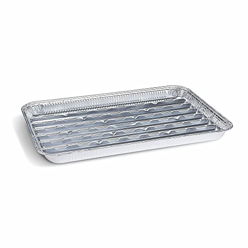 VEPATIM 100 Alu-Grillpfannen Grillschalen BBQ 34.4 x 22.4cm mehrfach verwendbar