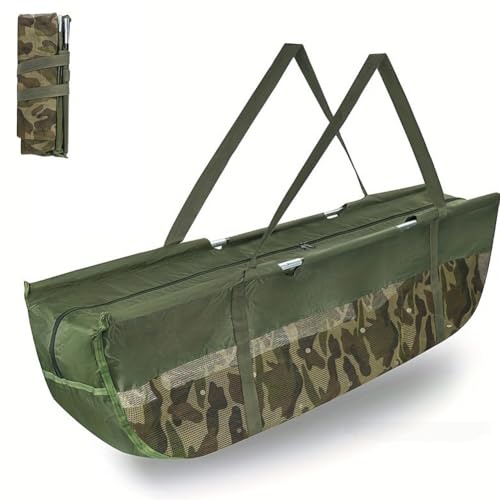 Seymal Fishing Cradle, Boat Shaped Fishes Weigh Bag with Zipper, Folded Organizer Portable Gear, Carp Fishing Cradle, Coarse Fish Protection Care Safe Tackle