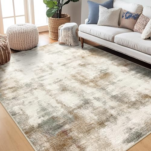 Area Rug 160x230cm, Machine Washable Rugs for Livingroom, Large Non Slip Rug for Bedroom Living Room Kitchen Entryway Office Carpet