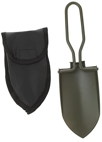 Kisangel Pala de Jardín Plegable Inoxidable con Bolsa Portátil Herramienta Multifuncional para Camping y Exteriores Diseño Compacto y