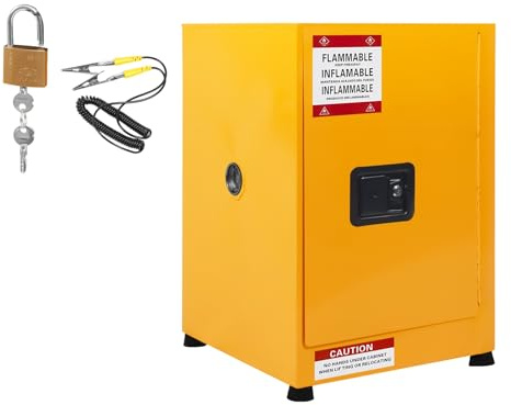 Metallschrank, Safe Tresor Feuerfest für Zuhause, Stahlschrank Abschließbar mit Belüftungsöffnungen, Mehrzweckschrank aus Stahl, Kleiner Aktenschrank für Geld, Dokumente, Medikamenten 43X43X46CM