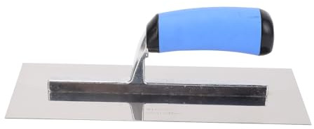 Yechiry Lluvia de Acabado Plano, Llana de Hormigón de Acero Inoxidable de 11x4 Pulgadas con Ergonómico para Lechada, Enlucido y Piso