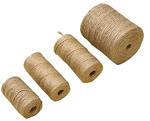 LCUVIMPEX Cordel de Yute Natural, Cuerda de cáñamo Yute 2 mm for Manualidades, Bricolaje, decoración del hogar, 30-300 Metros(2mm 100m)